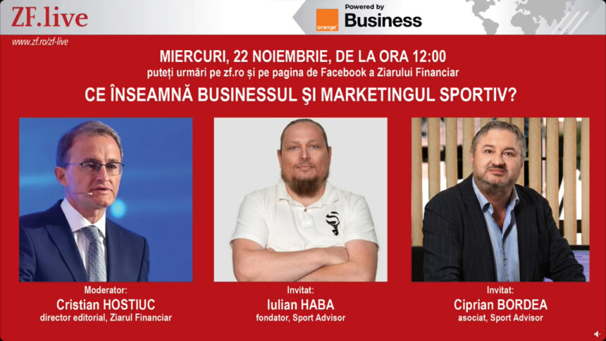 Sport Advisor, în direct la Ziarul Financiar